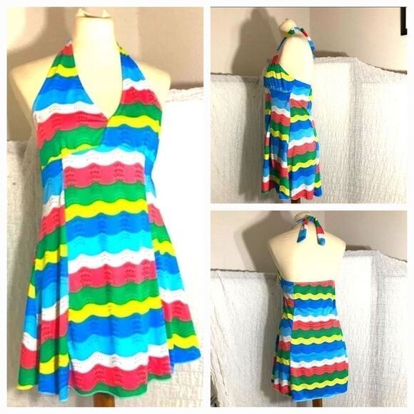 GRIP Rainbow Swimdress Size M - Picture 1 of 10